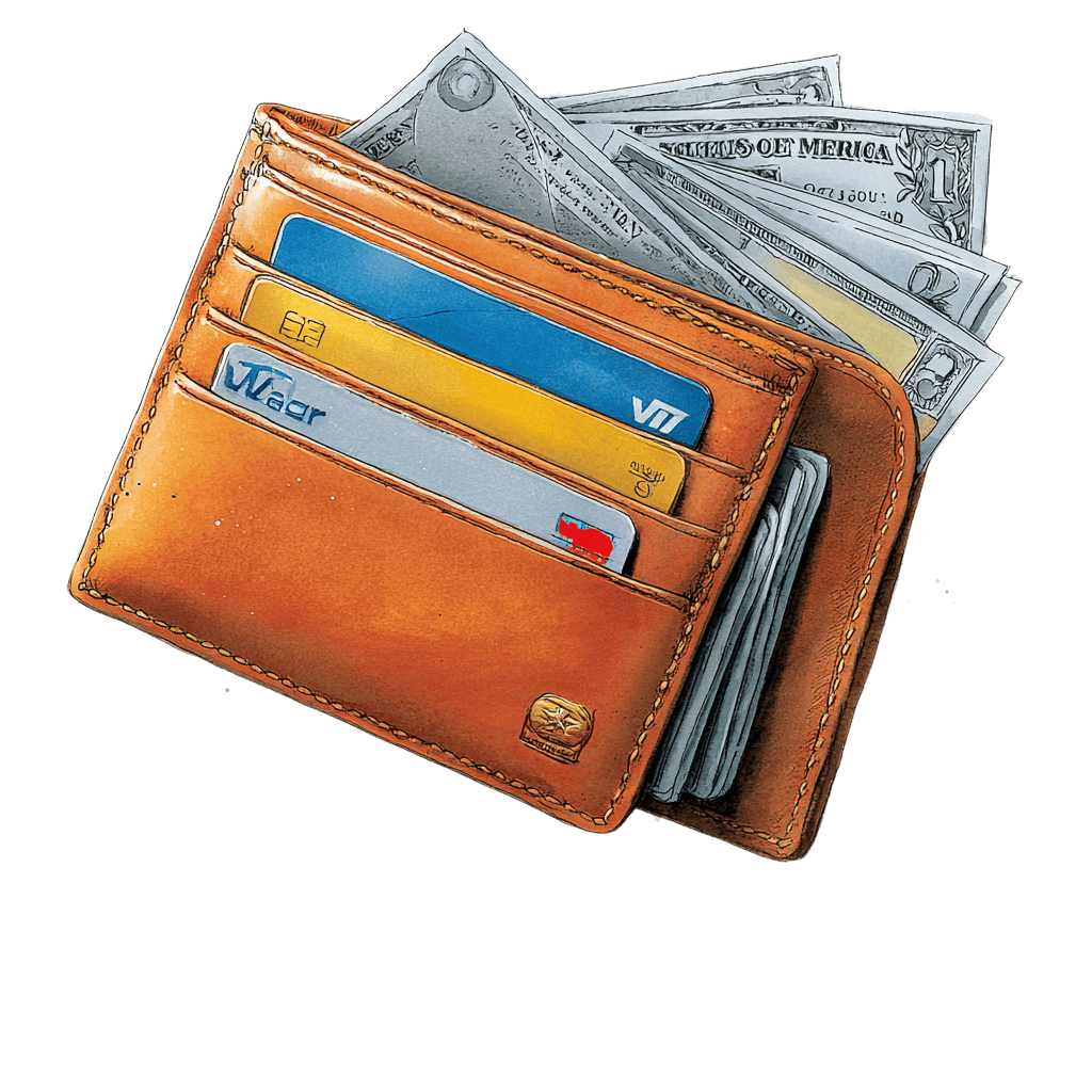 Wallet with money